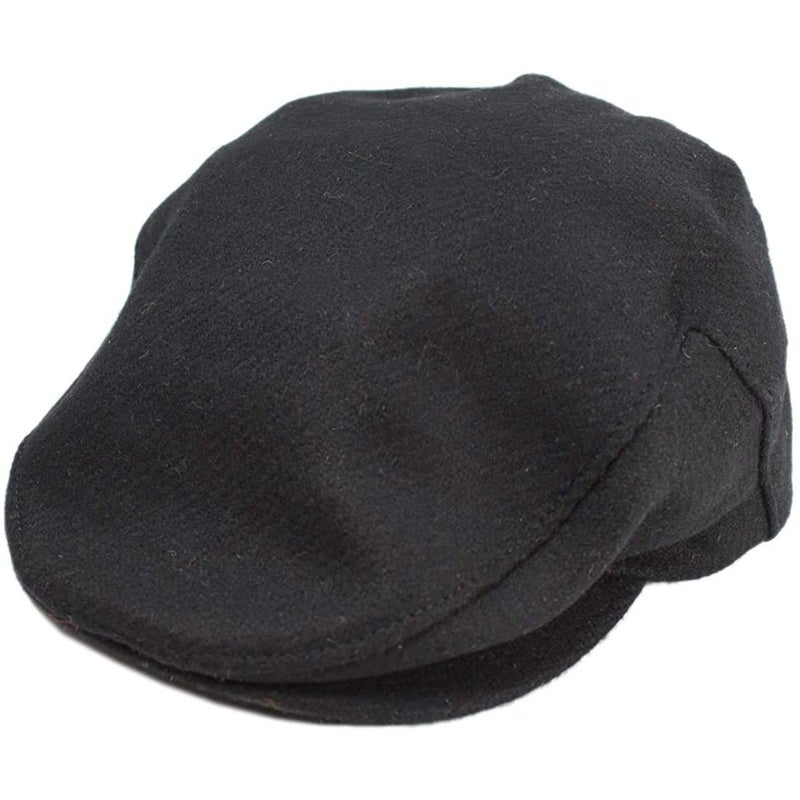 Biddy Murphy, Men's Newsboy Flat Cap, 100% Irish Wool Hat, Made in Ireland Black L - Image 1